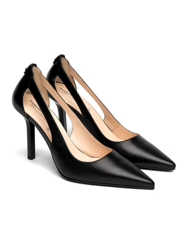 NeroGiardini Decollete Tacco Stiletto in Pelle Nera - MARIO SPATARELLA