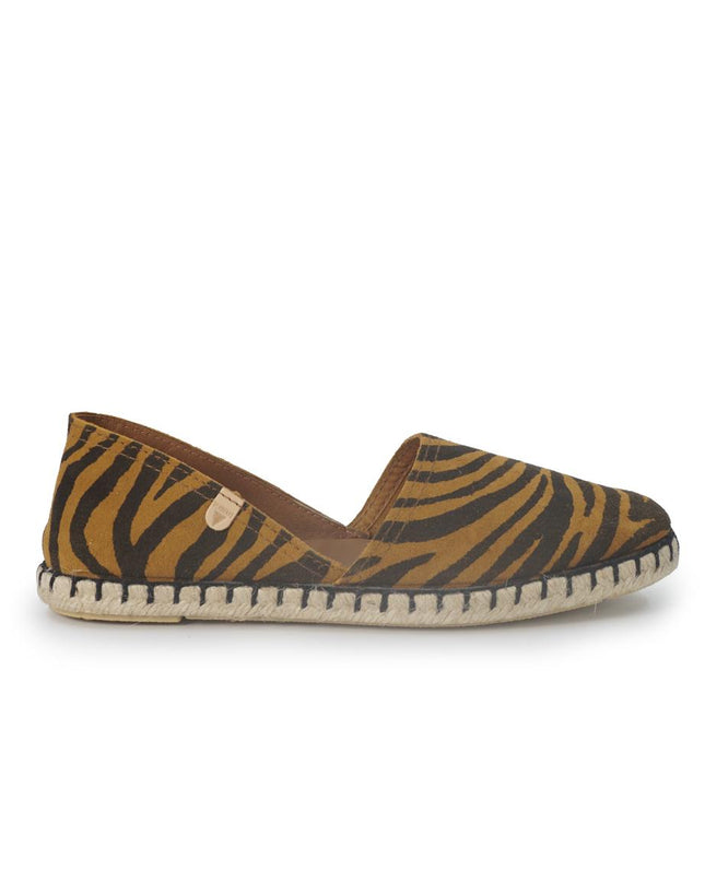 Verbenas Espadrillas Bassa da Donna in Pelle Zebra Bronzo CARMEN ZEBRA ANIMALIER Verbenas 