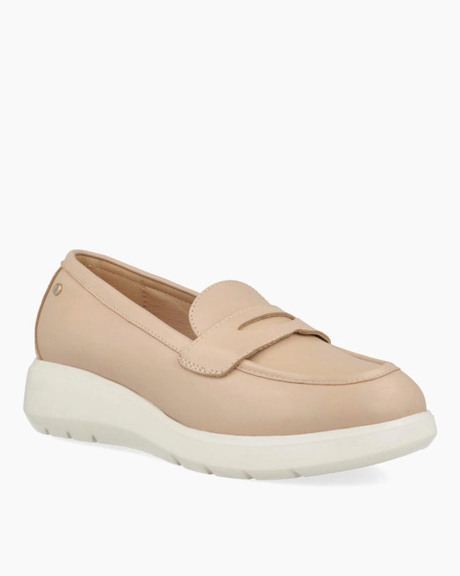 Impronte Mocassini con Zeppa in Pelle Nude MOKA PINK Impronte 