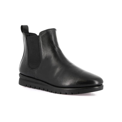 Grunland Stivaletti Donna in Morbida Pelle Nera Elastico e Zip - MARIO SPATARELLA