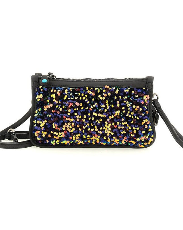 Gabs Borsetta in Pelle e Paillettes Disco Nero con Tracolla BELLA TG S DISCO Gabs 