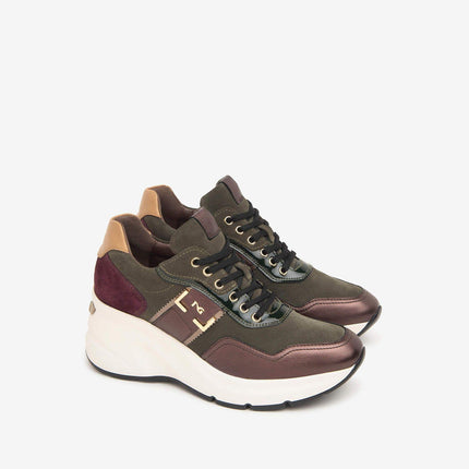 Sneakers Donna Zeppa Multicolor Bordo I411494D BORDO 613 Nero Giardini 