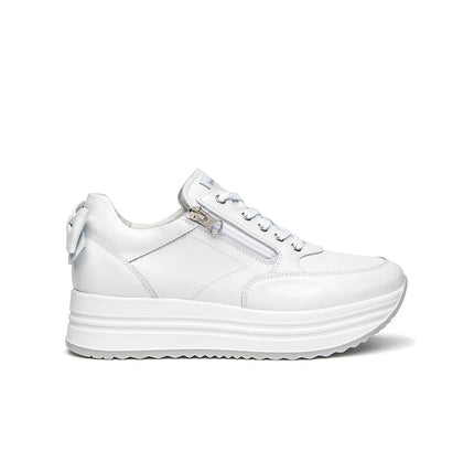 NeroGiardini Sneakers Platform Donna in Pelle Bianca E615210D BIANCO 707 Nero Giardini 
