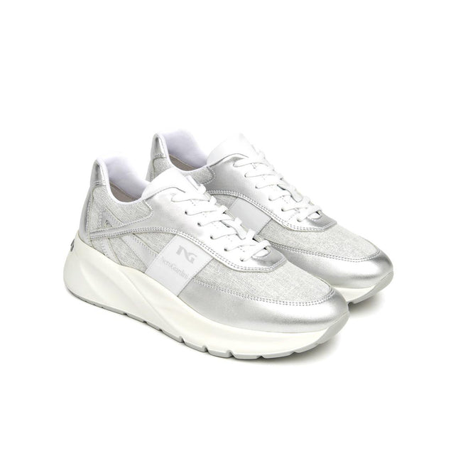 NeroGiardini Sneakers Donna in Pelle e Tessuto Argento E615183D ARGENTO 700 Nero Giardini 