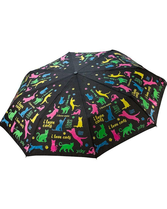 Ombrello Cambia Colore Apri Chiudi Y2266 I LOVE CATS Y-Dry 