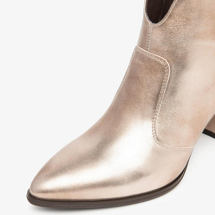 Nero Giardini Stivaletti a Punta Donna in Pelle Laminato Torba - MARIO SPATARELLA