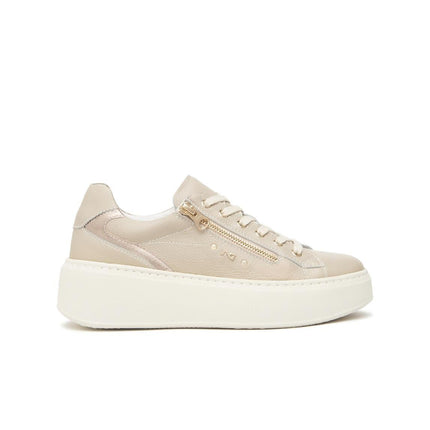 Nero Giardini Sneaker Donna con Platform in Pelle Beige - MARIO SPATARELLA