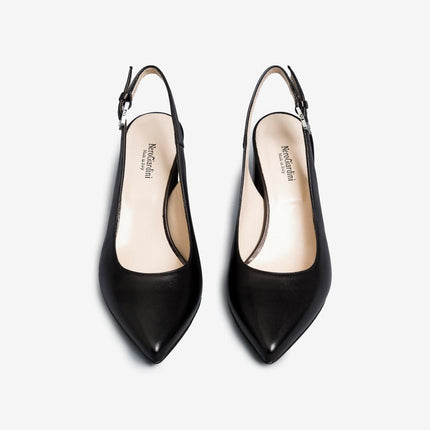 NeroGiardini Chanel a Punta in Pelle Nera - MARIO SPATARELLA