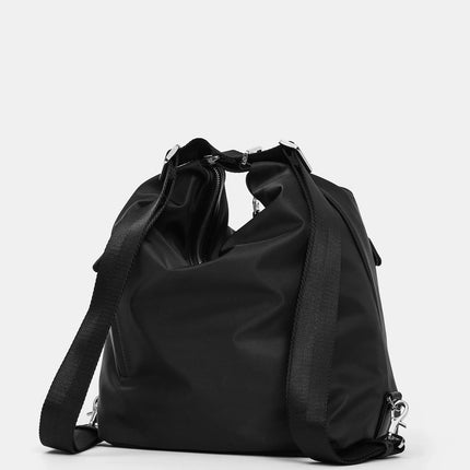 Mandarina Duck Borsa Convertibile Zaino in Tessuto e Pelle Nero VCT10 HUNTER BLACK Mandarina Duck 