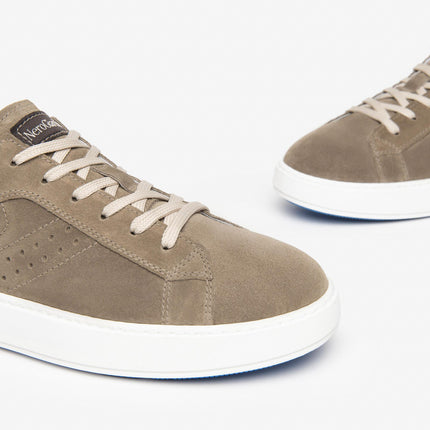 Sneakers Uomo Bassa Camoscio E400220U BISCOTTO 352 Nero Giardini 