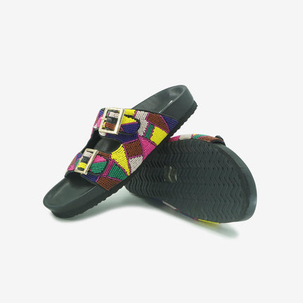 Sandali Doppia Fibbia con Plantare 963005 BLACK Inuovo 