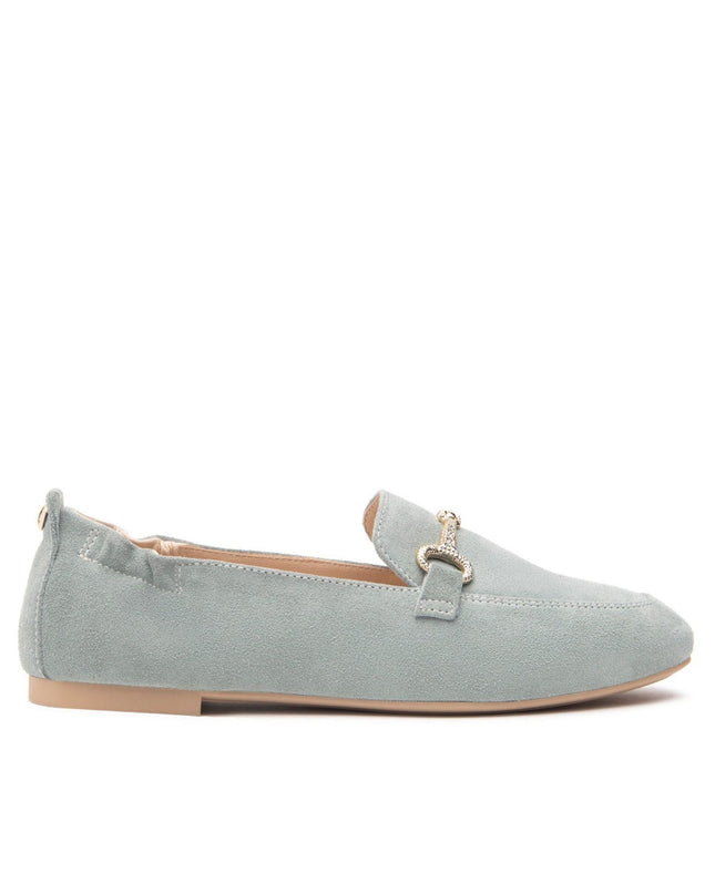 Nero Giardini Mocassini Bassi Donna in Camoscio Asparago - MARIO SPATARELLA