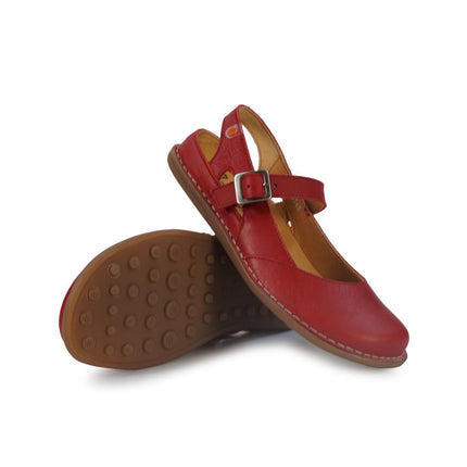 Jungla Sandalo Donna Ballerina Pump Bassa in Pelle Rossa 8148 ROJO Jungla 