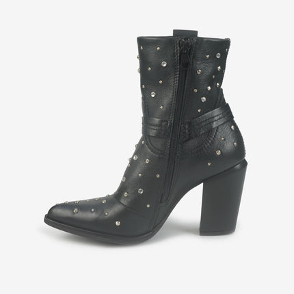Stivaletto Texano con Borchie T76205 NERO Mjus 