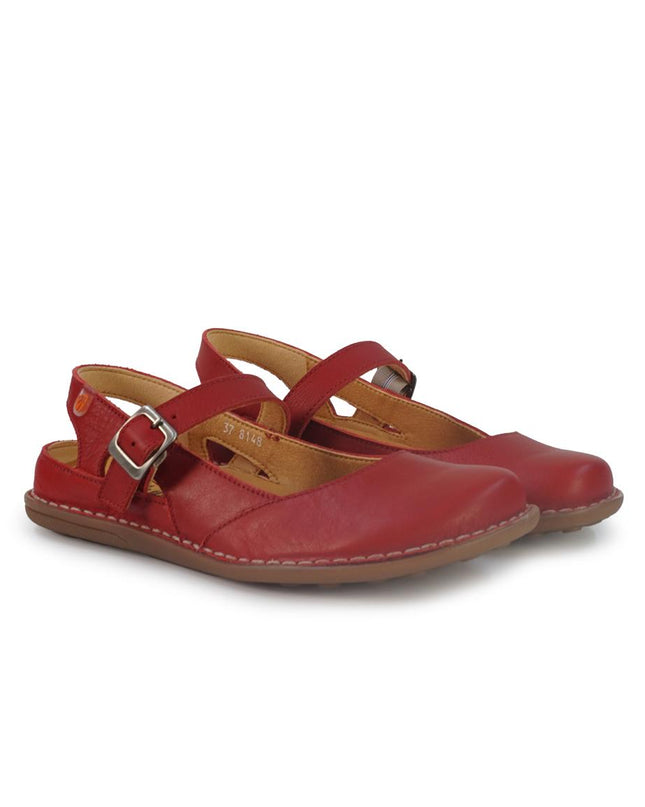 Jungla Sandalo Donna Ballerina Pump Bassa in Pelle Rossa 8148 ROJO Jungla 