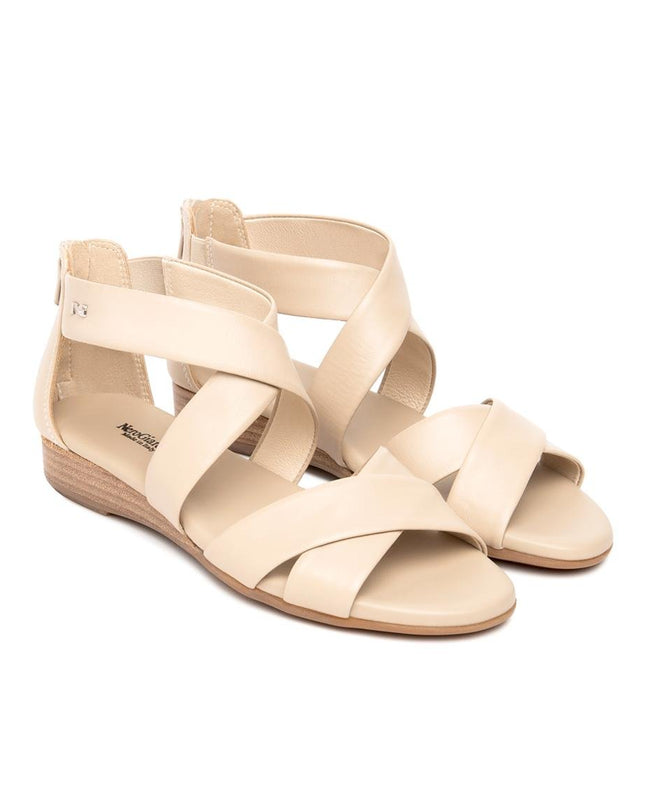 NeroGiardini Sandalo Basso Donna in Pelle Lino - MARIO SPATARELLA