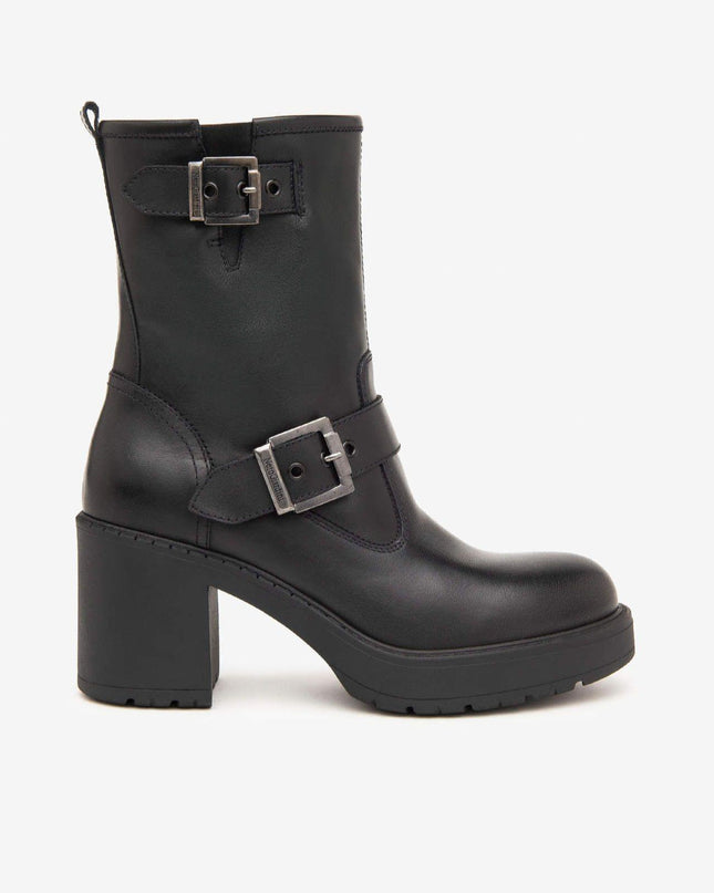 Nero Giardini Stivaletti Donna Tacco Pelle Nero - MARIO SPATARELLA