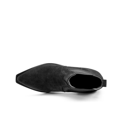 Frau Stivaletti Texani Camperos Chelsea in Camoscio Nero 76A3 ANTE BLACK Frau 
