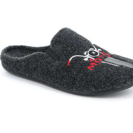 Pantofole Uomo Feltro Antracite CI2573 LECY GREY Grunland 