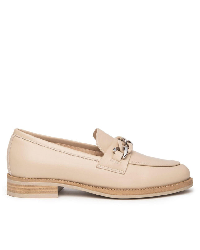 Nero Giardini Mocassini Donna in Pelle Lino con Catena Bicolore - MARIO SPATARELLA