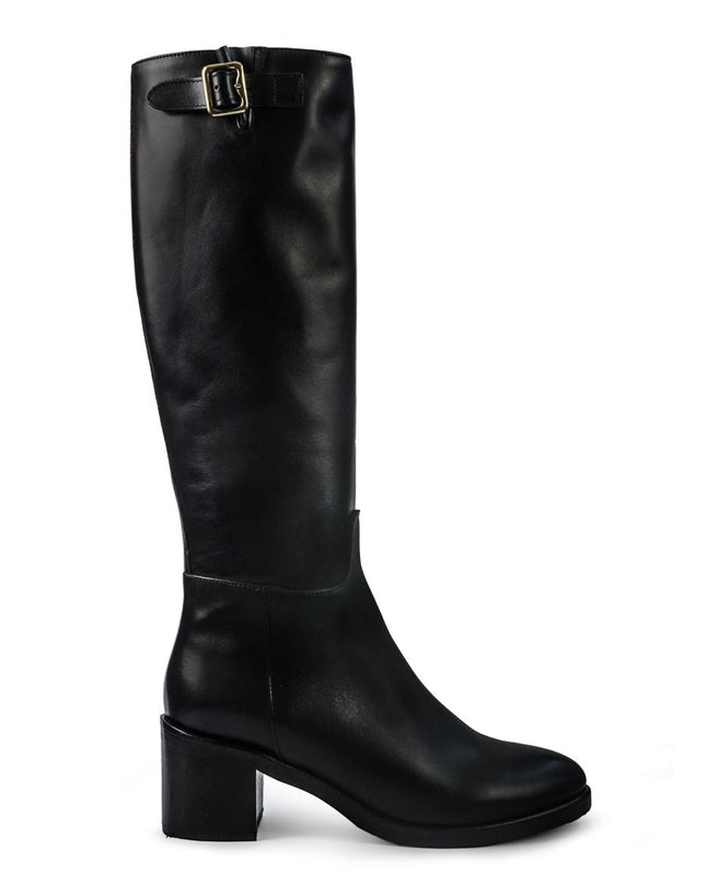 Gianni Crasto Stivale Donna in Pelle Nera con Tacco Medio 2559G BLACK Gianni Crasto 