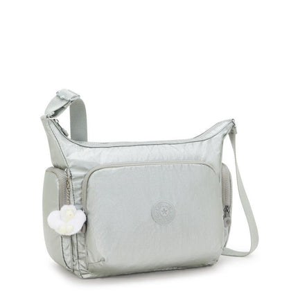 Borse Tracolla Multitasche Metallic Argento GABB NEW BRIGHT METALLIC Kipling 
