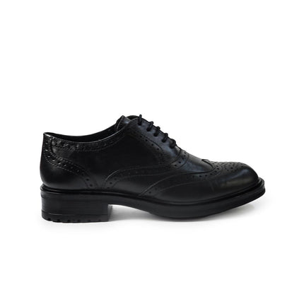 Vueva Francesine Stingate Donna con Impuntura in Pelle Nero WS66R02 SIENA BLACK Vueva 