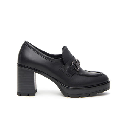 Nero Giardini Mocassini Donna con Tacco in Pelle Nero - MARIO SPATARELLA