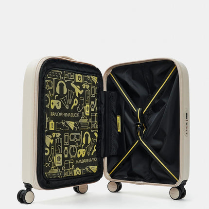 Mandarina Duck Trolley Cabina Bagaglio a Mano Espandibile 4 Ruote White Moka - MARIO SPATARELLA