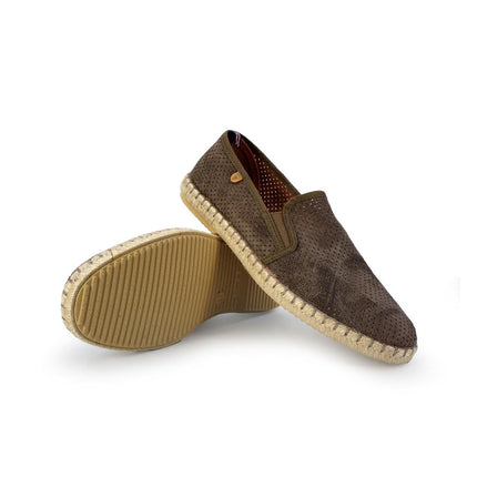 Espadrillas Verbenas Bassa da Uomo in Camoscio Microforato Taupe TOM HOLE TAUPE Verbenas 