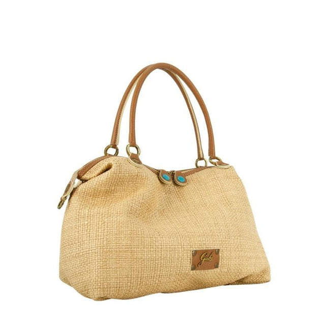 Gabs Borsa Donna in Pelle e Paglia THAMARA PLUS TG M CAMOSCIO CUOIO GOLD Gabs 