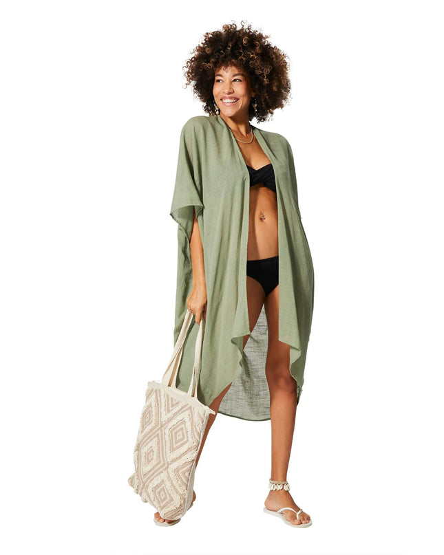 Kimono Estivo Lungo Verde KIMONO ESTIVO MBK5004B La Mano Boho 