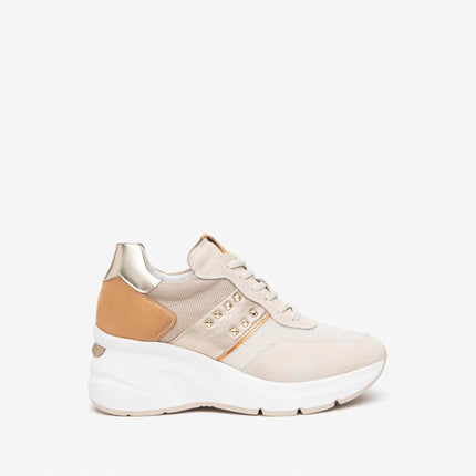 Nero Giardini Sneakers Donna con Zeppa in Camoscio Yogurt E512961D YOGURT 714 Nero Giardini 