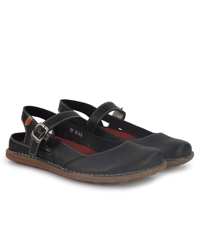 Jungla Sandalo Donna Ballerina Pump Bassa in Pelle Nera 8148 BLACK Jungla 