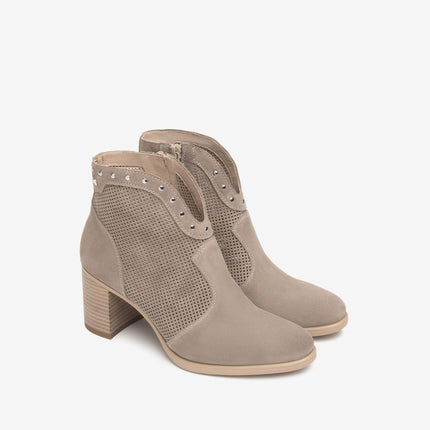 Nero Giardini Stivaletti Donna con Tacco in Camoscio Creta E512710D CRETA 451 Nero Giardini 