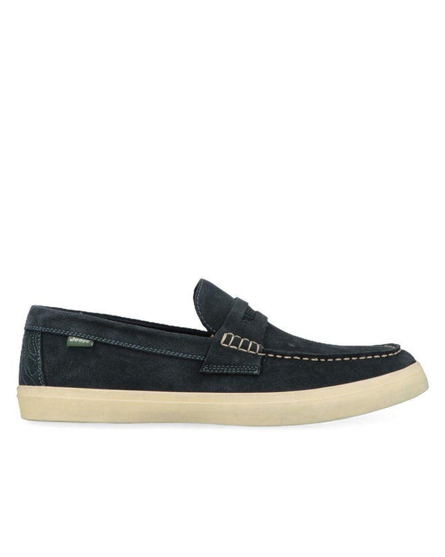 Mocassini Uomo Barca Camoscio Blu MOKI SUEDE NAVY 016 Jeep Footwear 