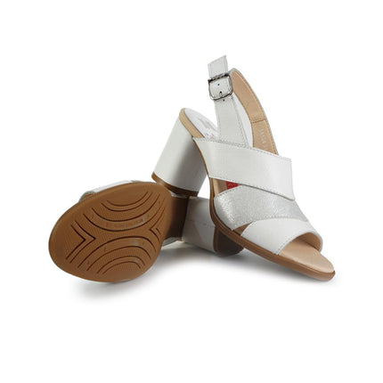 Callaghan Sandali Donna con Tacco in Pelle Bianco Multi 34104 KENDALL BLANCO Callaghan 