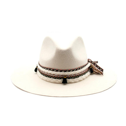 Cappello Fedora Unisex Bianco con Nastro FEDORA THE NORTH WHITE NINETOWEAR 