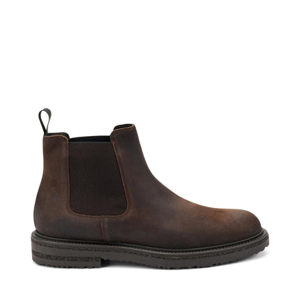 Frau Stivaletti Chelsea Uomo in Camoscio Marrone 74A4 RUSTIC BROWN Frau 