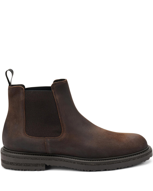 Frau Stivaletti Chelsea Uomo in Camoscio Marrone 74A4 RUSTIC BROWN Frau 