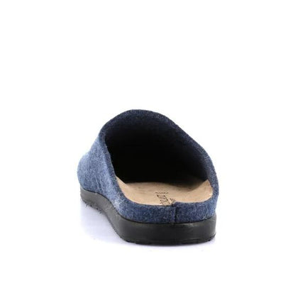 Pantofole Uomo Feltro di Lana Blu CE0251 PONE NAVY Grunland 