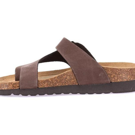 Grunland Sandalo Plantare Infradito Sughero Bio Donna in Nabuk Marrone CB0327 HOLA MARRONE Grunland 