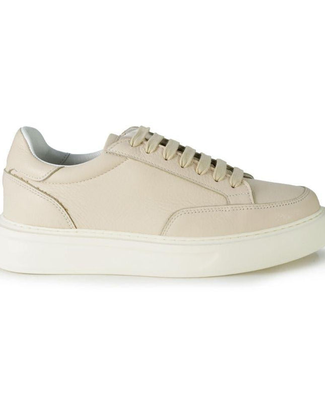 Sneakers Bassa Uomo Pelle Milk - MARIO SPATARELLA