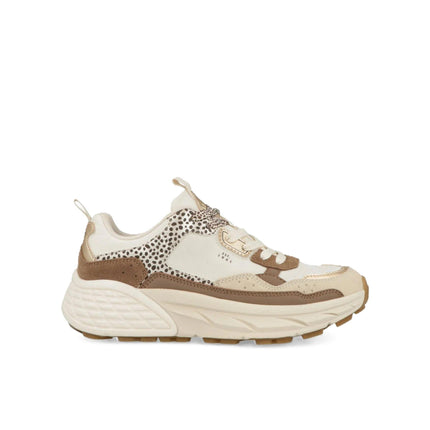 Jeep Sneakers Donna in Camoscio Multicolor Bianco Animalier GROOVE SAFARI ANIMALIER Jeep Footwear 