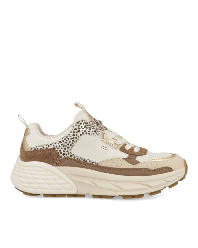 Jeep Sneakers Donna in Camoscio Multicolor Bianco Animalier GROOVE SAFARI ANIMALIER Jeep Footwear 