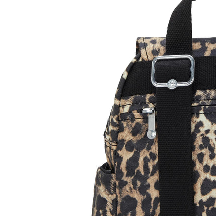 Kipling Zainetto in Tessuto Animalier Leopardo CITY ZIP MINI LEOPARD Kipling 