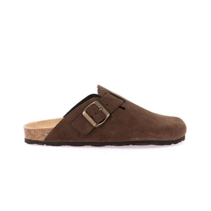 Grunland Sandali Plantare Morbido Sughero Bio Uomo in Camoscio Marrone CB1800 ROBI CASTAGNO Grunland 