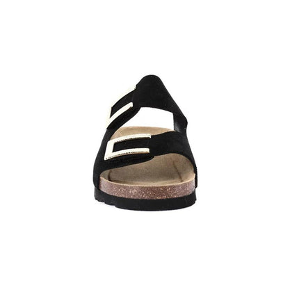 Grunland Sandali Donna Plantare Sughero Doppia Fibbia in Camoscio Nero CB0771 HOLA NERO Grunland 