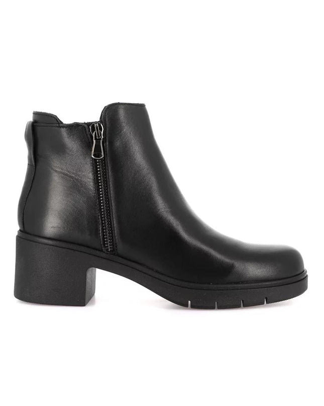 Grunland Stivaletti Donna Tacco Medio in Pelle Nera - MARIO SPATARELLA