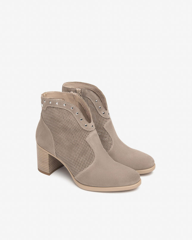 Nero Giardini Stivaletti Donna con Tacco in Camoscio Creta E512710D CRETA 451 Nero Giardini 